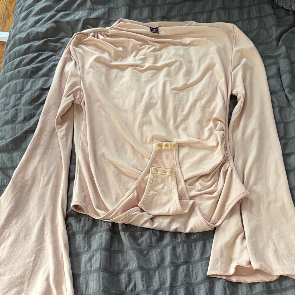 SHEIN Cream‎ Bodysuit LONG SLEEVE